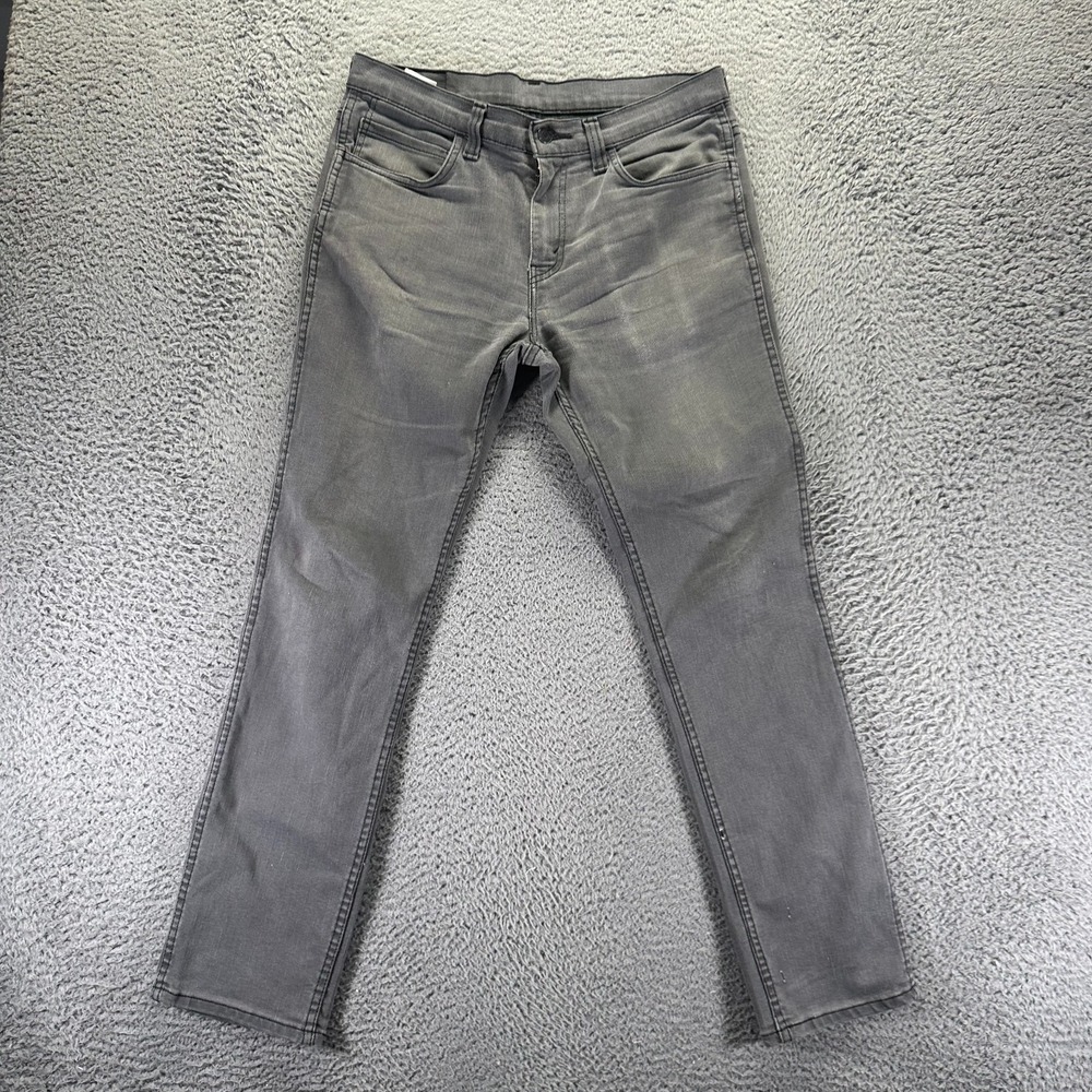 Levi's 511 Jeans Mens 33x32 Gray Cotton Denim Straight Faded Workwear Stretch